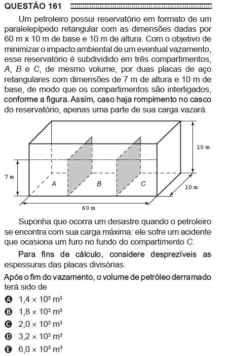 Questões Do Enem Geometria Espacial Prismas 